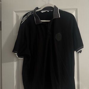 Kenneth Cole Black Polo with Gray Accents